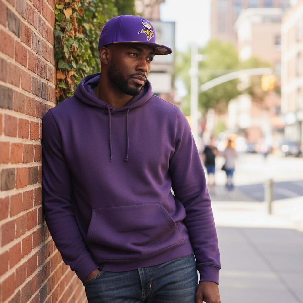 Minnesota Vikings New‎ Era 9FIFTY Snapback Hat Purple Graphic Brim NFL Mens Cap